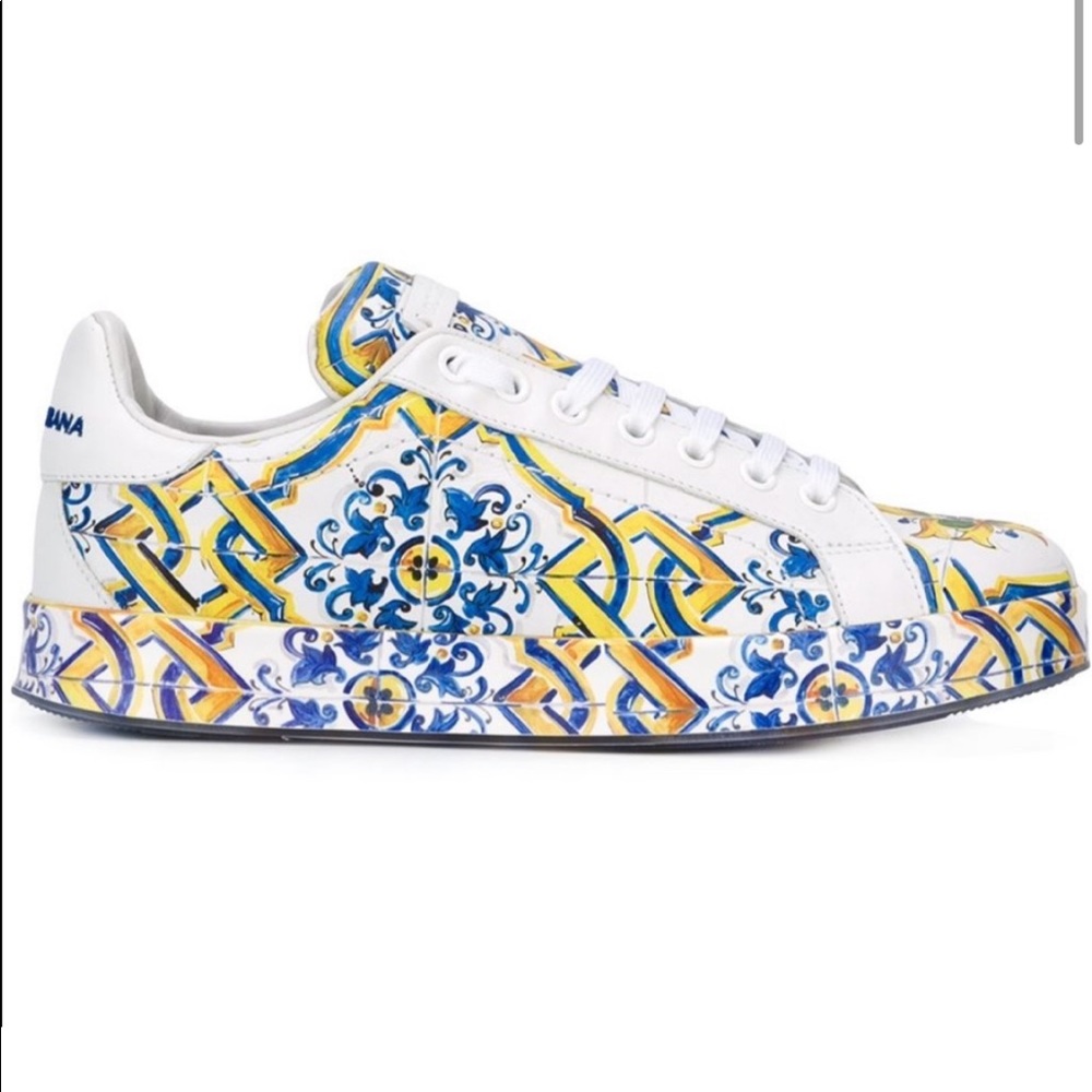 Dolce & Gabbana Italian Maiolica Tile Sneakers